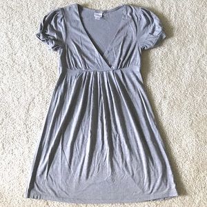Xhilaration Gray V Neck Empire Waist Dress - XS